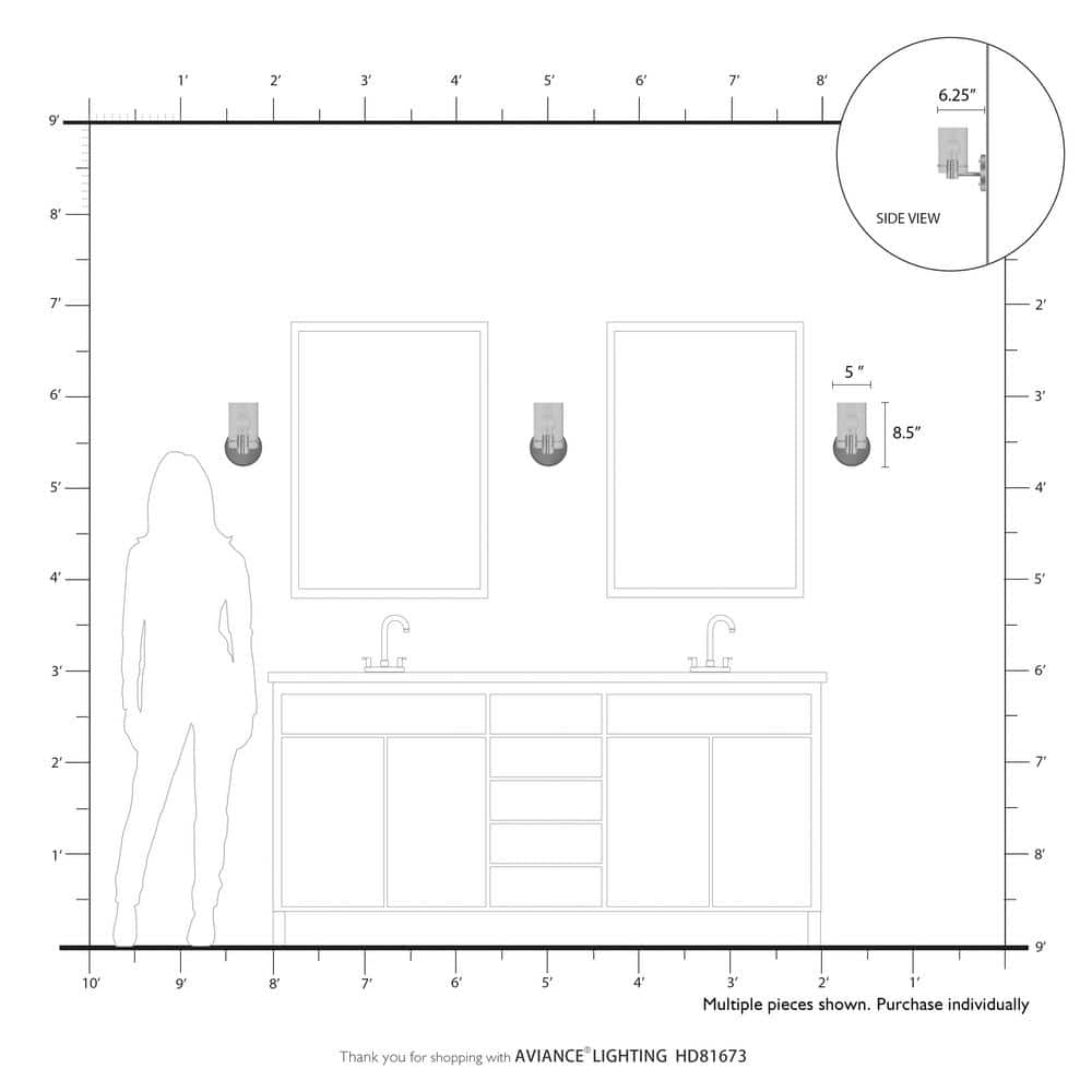 Munich Sleek Brushed Nickel Transitional 1-Light Sconce