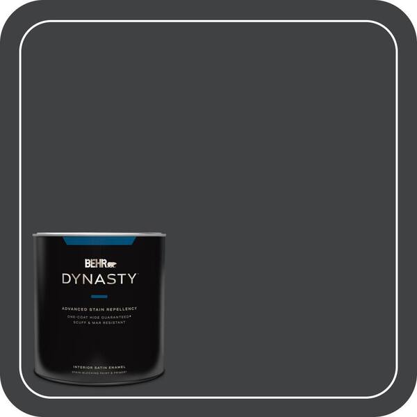 BEHR DYNASTY 1 qt. #750F-7 Deep Space Satin Enamel Interior Stain-Blocking Paint and Primer