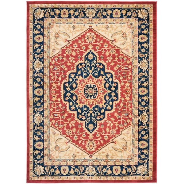 Safavieh Austin Red/Navy 4 ft. x 6 ft. Area Rug