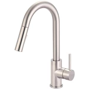 Olympia i2v K-5080-BN Single Handle Pull Down Sprayer Kitchen Faucet in PVD Brushed Nickel