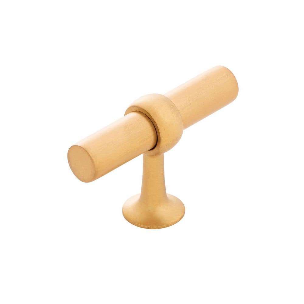 Ostia Collection Knob 2.50 Inch x 0.81 Inch Brushed Golden Brass T-Shaped Cabinet Knob price history on PriceWatchPro