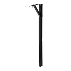 Steel Drive-in, Top Mount, Mailbox Post Kit, Black