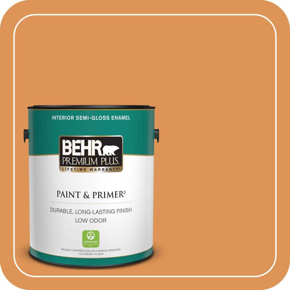 1 gal. #270D-6 Pumpkin Toast Semi-Gloss Enamel Low Odor Interior Paint & Primer price history on PriceWatchPro