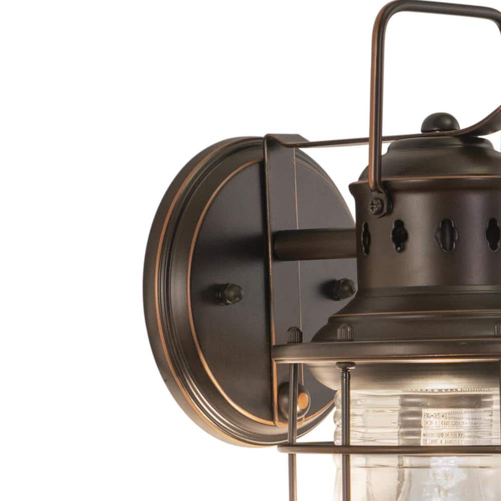 Burnished Bronze Nautical Lantern Outdoor Wall Light