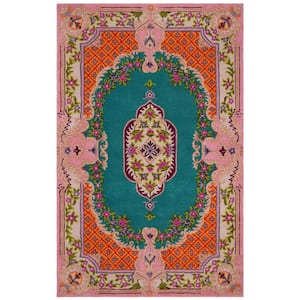 Bellagio Blue/Pink 5 ft. x 8 ft. Area Rug