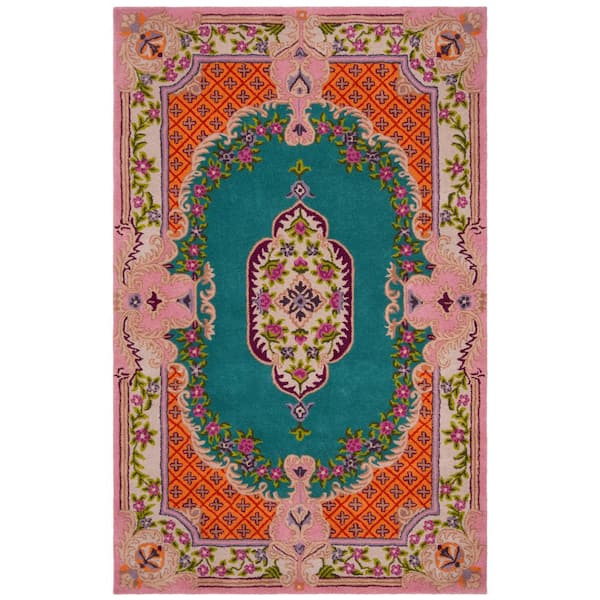 SAFAVIEH Bellagio Blue/Pink 8 ft. x 10 ft. Area Rug