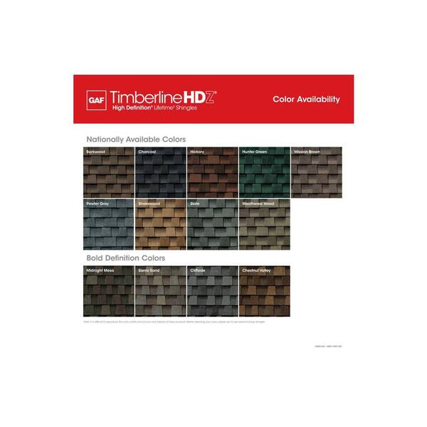 GAF Timberline HDZ Pewter Gray Laminated High Definition Shingles