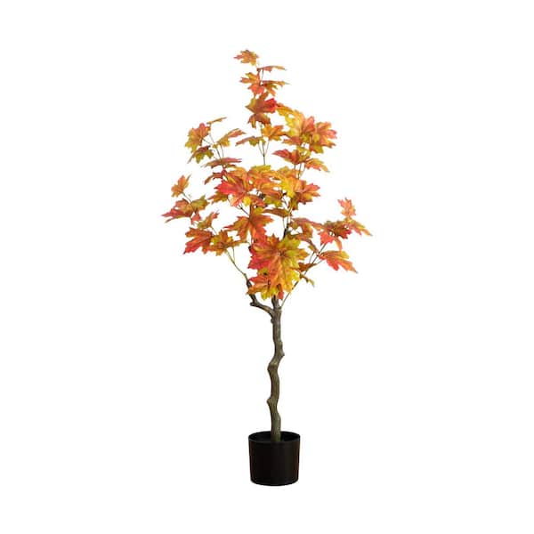Nearly Natural 4 ft. Maple Artificial Tree