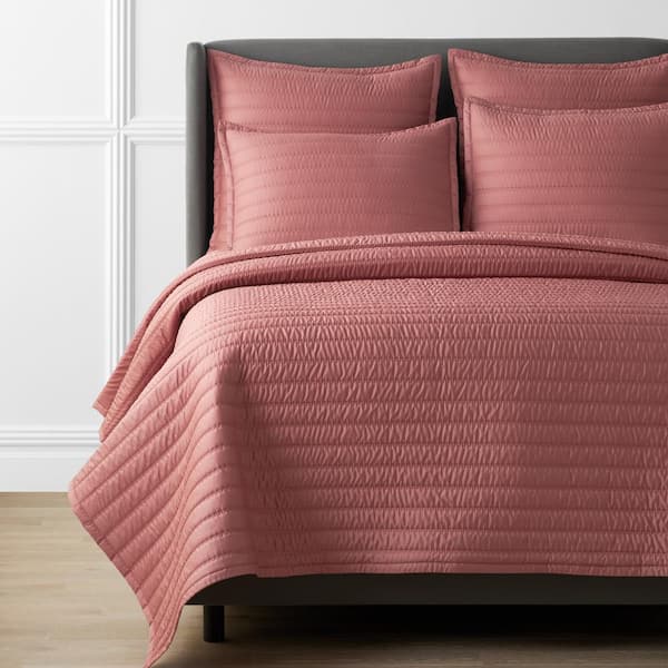 The Company Store Legends Hotel Wrinkle-Free Quilted Burnt Sienna Full Cotton Sateen Coverlet