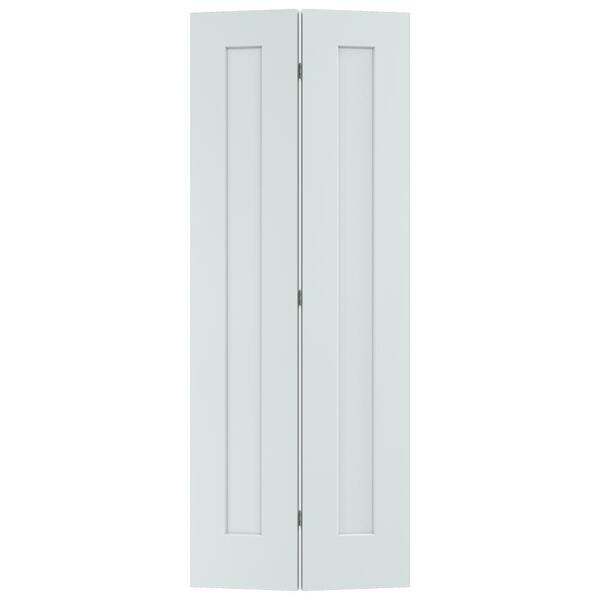 JELD-WEN 30 in. x 80 in. Madison Light Gray Painted Smooth Molded ...