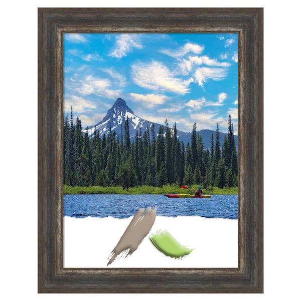 Amanti Art Alta Rustic Char Picture Frame Opening Size 18 x 24 in.
