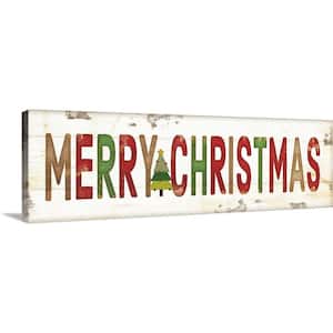 60 in. x 20 in. "Merry Christmas" by Jennifer Pugh Canvas Wall Art