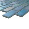 Glass Tile Love Enduring Love 22.5 in. x 13.25 in. Teal Mix Subway Glossy Glass Mosaic Tile (9.68 sq. ft./case)
