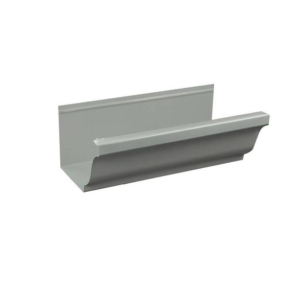Spectra Pro Select 5 in. x 8 ft. K-Style Pearl Gray Aluminum Gutter