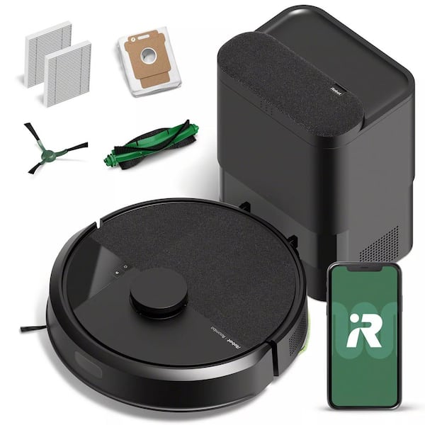 Roomba 105 Vac 13.2 in. Robotic Vacuum with Smart Navigation Path + AutoEmpty Dock in Black