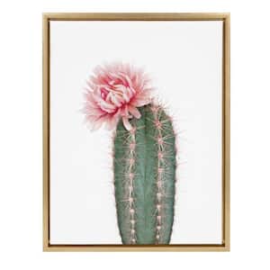 Sylvie "Pink Cactus Flower" by Amy Peterson Framed Canvas Wall Art