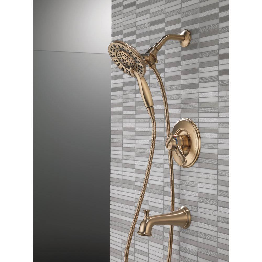Champagne Bronze Dual-Function Tub and Shower Faucet Set