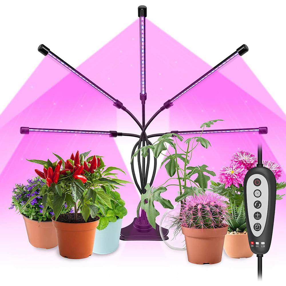 60 LED 3 Head Grow Light Full Spectrum Desk Clip Lamp Indoor Plants Seed Adjust 
