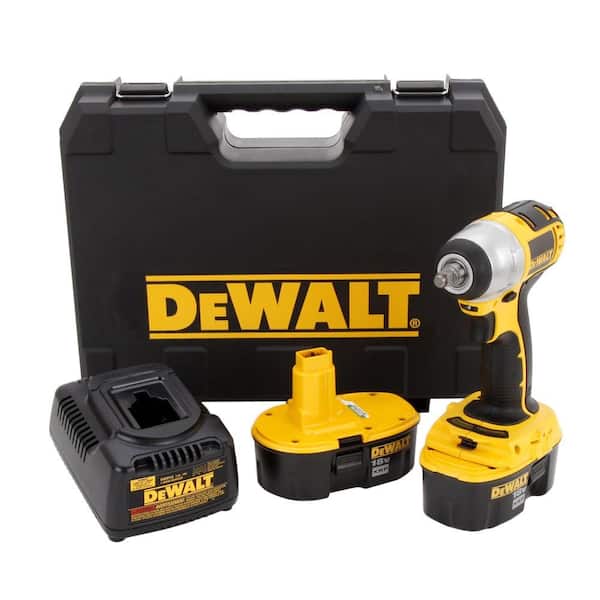 DEWALT 18-Volt XRP NiCd Cordless 3/8 in. Impact Wrench with (2) Batteries 2.4Ah, 1-Hour Charger and Case