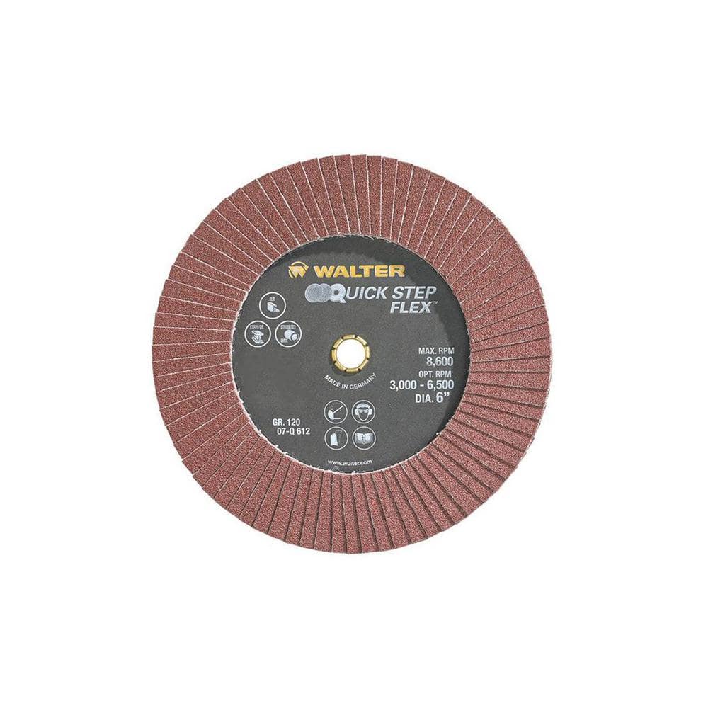 WALTER SURFACE TECHNOLOGIES Quick-Step 6 in. GR120, Flexible Flap Discs (Pack of 10)