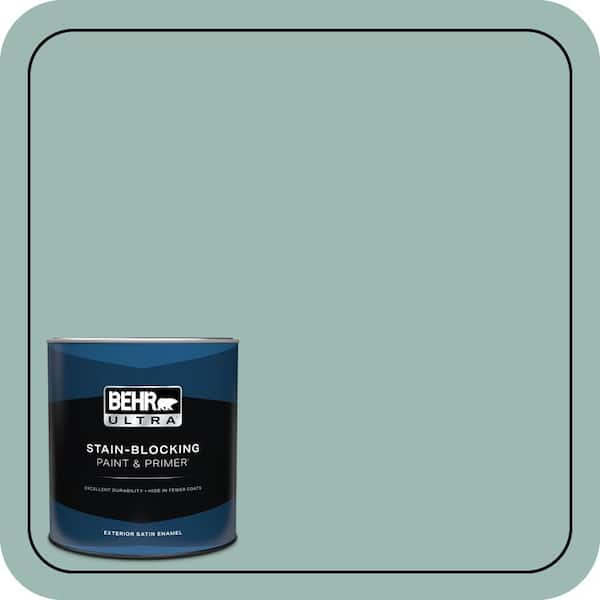 BEHR ULTRA 1 qt. #PPU12-08 Opal Silk Satin Enamel Exterior Paint & Primer