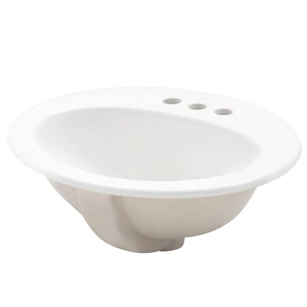 KOHLER Pennington Drop-In Vitreous China Bathroom Sink with Overflow Drain in White