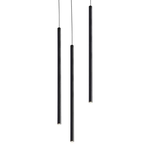 AFX Point 9-Watt Integrated LED Black Pendant with Steel Shade