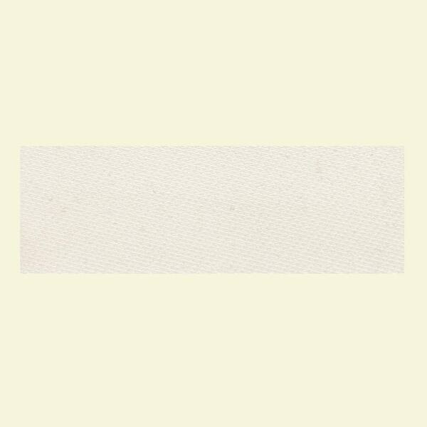Daltile Identity Paramount White Fabric 4 in. x 12 in. Polished Porcelain Bullnose Floor and Wall Tile