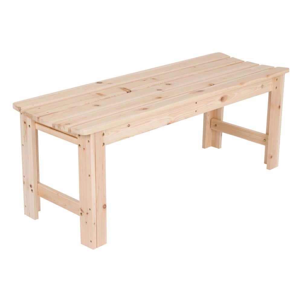 Natural Cedar 4-Foot Backless Garden Bench