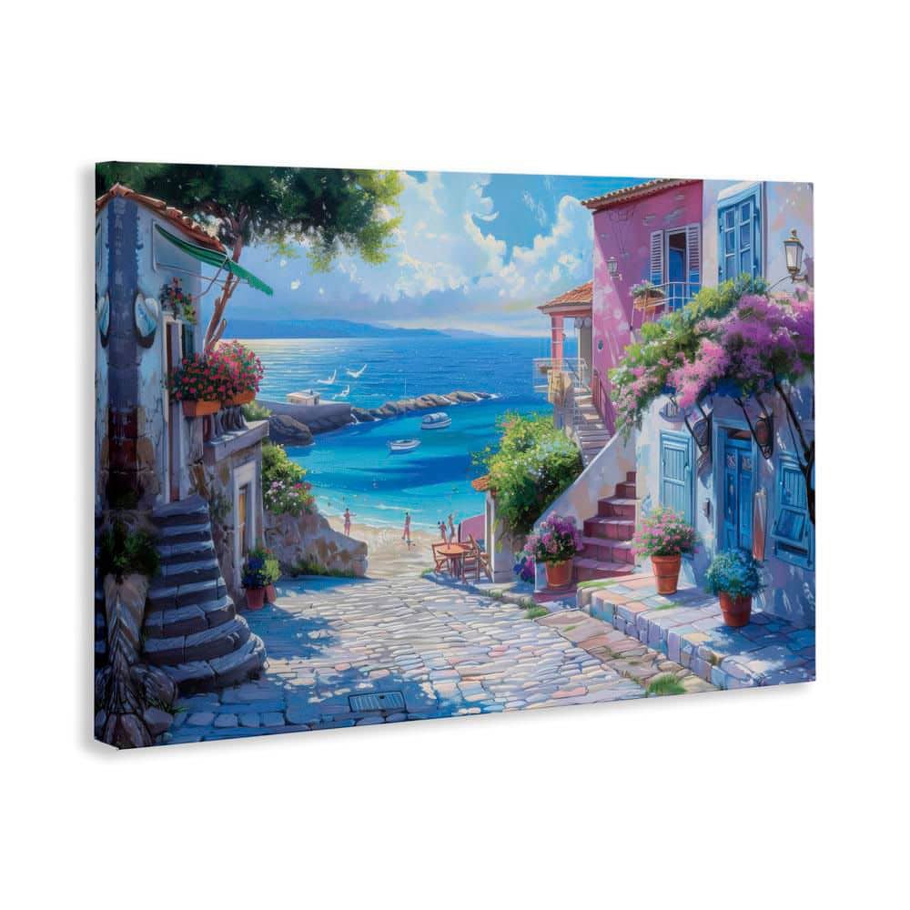 Seaside Village Cobblestones by LSR Design Studio Unframed Nature Graphic Art Print 16 in. x 24 in. price history on PriceWatchPro