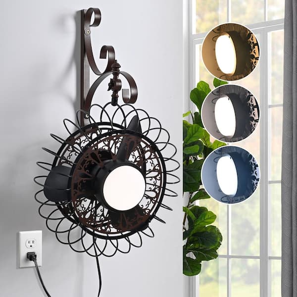 15.74 in. Indoor Black Modern LED Wall Sconce with 3 Blades for Living Dining Room Staircase Hallway Kitchen Bedroom