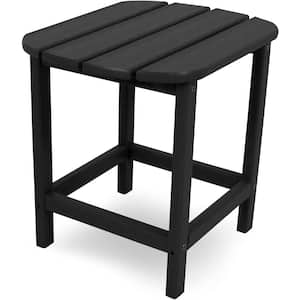 All-Weather Black Steel Outdoor Side Table