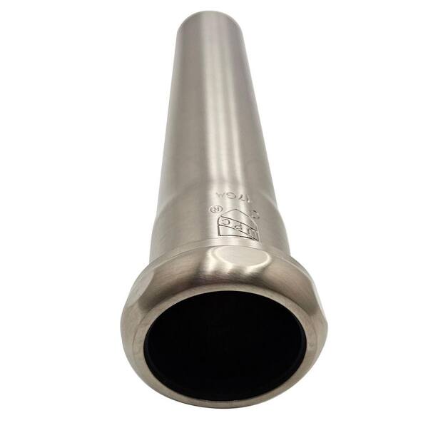 Westbrass 1-1/2 X 6 Inch Poly Joint Bath Waste Extension Tube – ABS Black, 1-1/2 NPMS Thread X 2-1/2 Straight Tub Drain Adapter, Slip Inlet, SCH 40