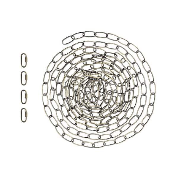 Unbranded Aspen Steel 20 ft. ChainandQuick Link Connector/Hanging Maximum 40 lbs. Lighting Fixture/Swag Light/Plant AB Finish 11G