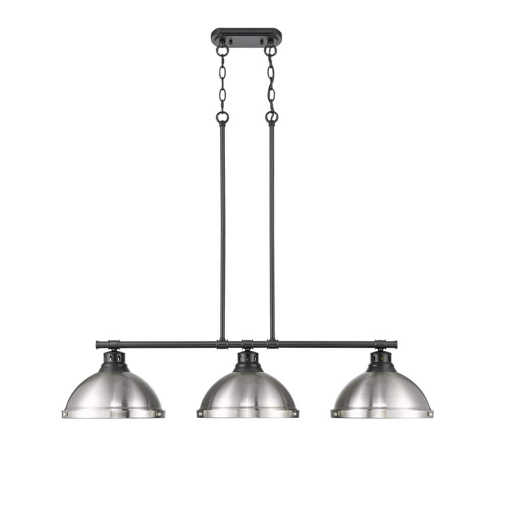 Duncan 300-Watt 3-Light Matte Black Pendant Light with Steel Shade price history on PriceWatchPro