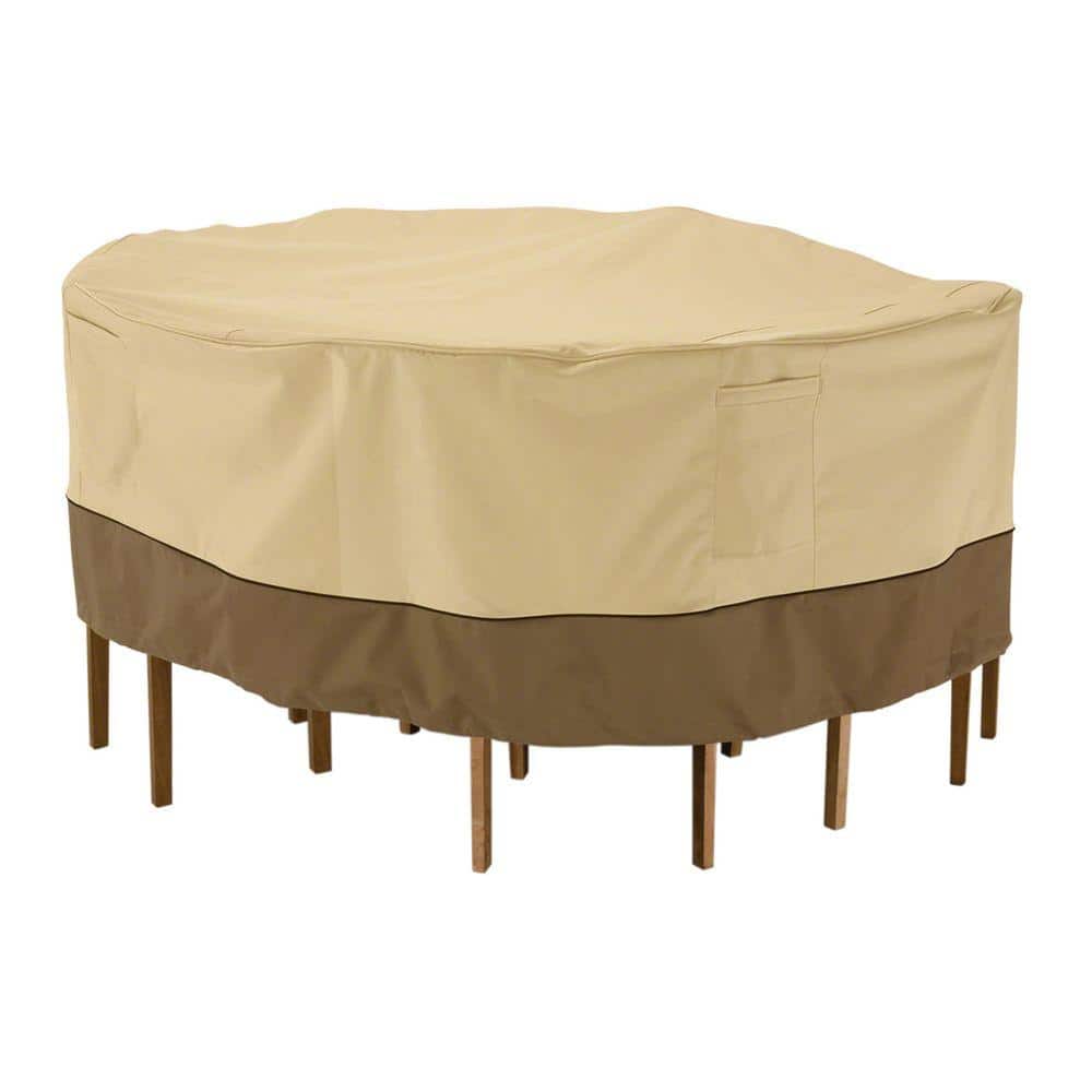 Veranda 70 in. Dia x 23 in. H Round Patio Table and Chair Set Cover price history on PriceWatchPro