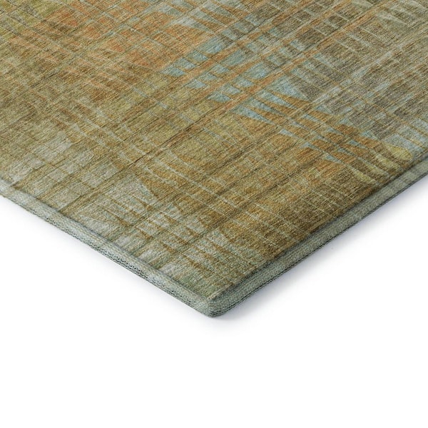Mayfield Premium Machine Washable Abstract AMF1277 Beige 10 ft. x 14 ft. Area Rug