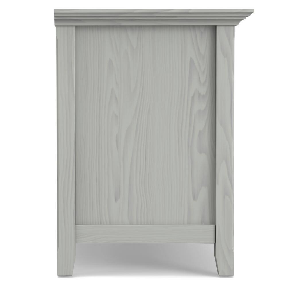 Fog Grey Solid Wood 72" Traditional TV Media Stand with Cabinets