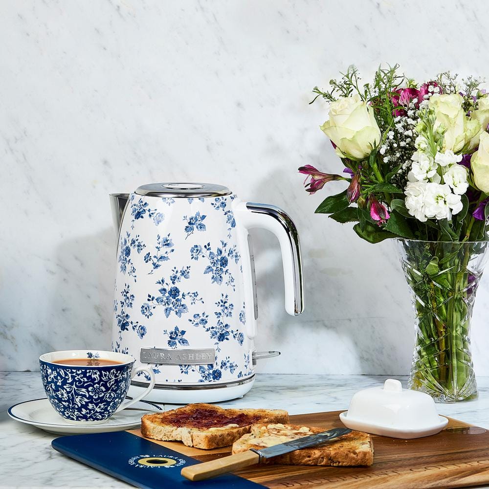 Laura Ashley China Rose Stainless Steel Electric Jug Kettle