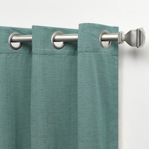 Sawyer Sage Solid Light Filtering Grommet Top Curtain, 52 in. W x 63 in. L (Set of 2)