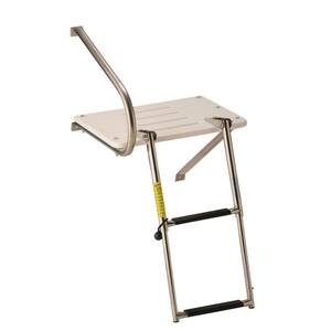 Transom Platform with Telescoping Ladder