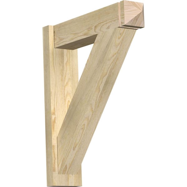 Ekena Millwork 6 in. x 28 in. x 24 in. Douglas Fir Traditional Arts and Crafts Rough Sawn Outlooker