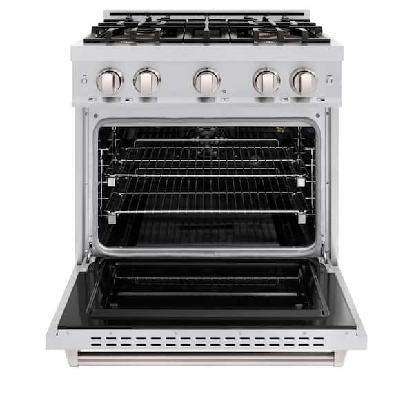 30 in. 4.2 cu. ft. Classic Gas Range with 4 Burner DuoPro Cooktop and Convection Gas Oven in Stainless Steel