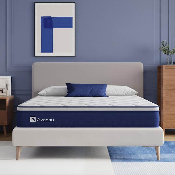 Avenco King Medium Firm Hybrid 10 in. Mattresses, Motion Isolation and Breathable