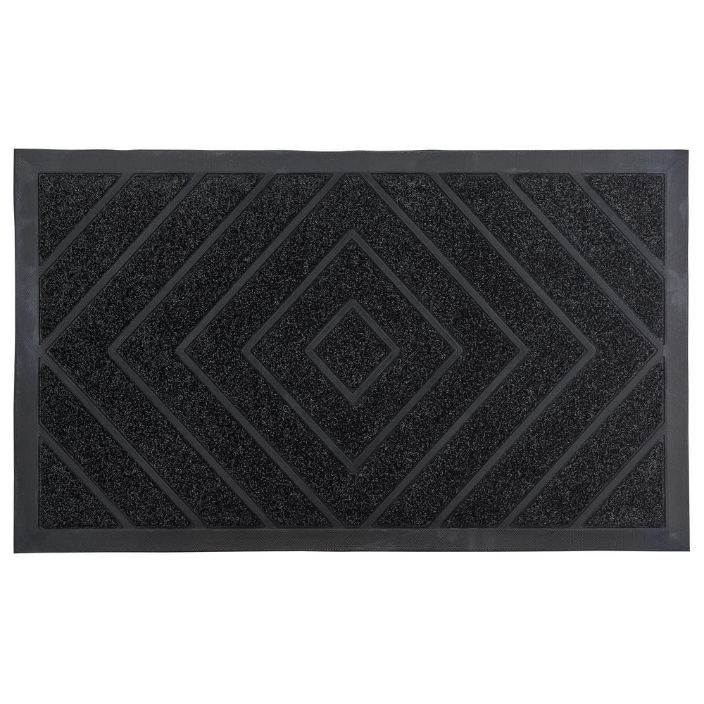 Superio Victorian Gate Coir Welcome Doormat - Black