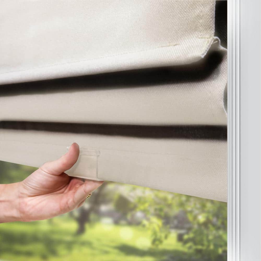 Ridgewood Cream Cordless Fabric Roman Blackout Shade 36" x 72"