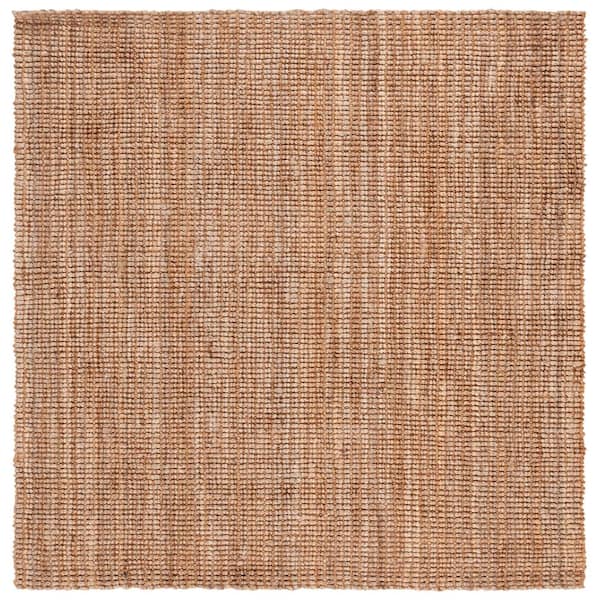 Natural Fiber Beige Doormat 3 ft. x 3 ft. Woven Cross Stitch Square Area Rug