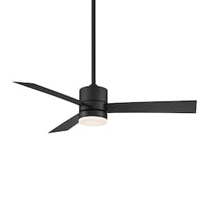 San Francisco 52 in. Integrated LED Indoor and Outdoor 3-Blade Smart Ceiling Fan Matte Black with Remote 3000k