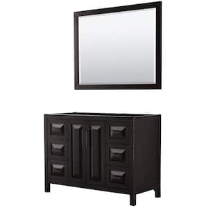 Daria 47 in. W x 21.5 in. D x 35 in. H Single Bath Vanity Cabinet without Top in Dark Espresso with 46 in. Mirror