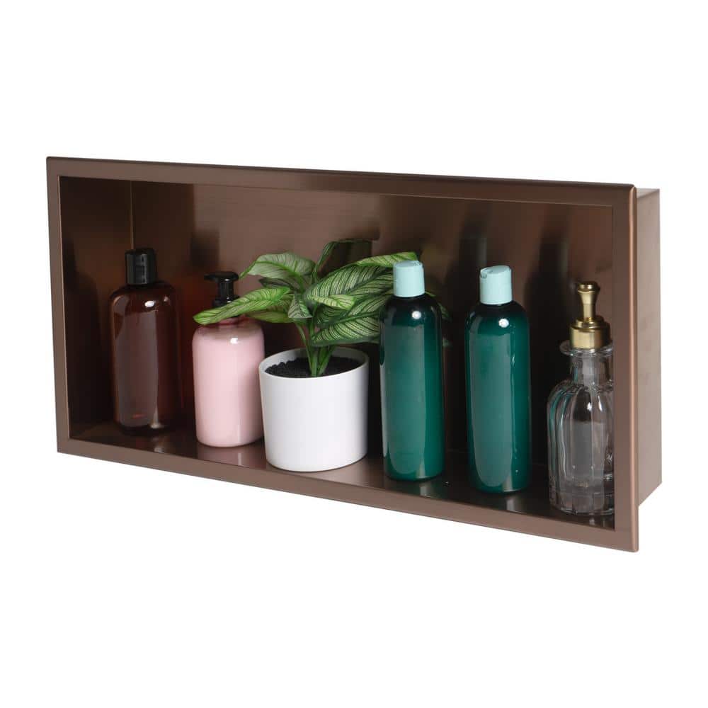 Brushed Copper Stainless Steel Wall Mount Shower Niche